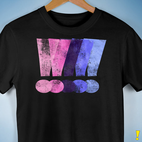 Distressed Omnisexual Pride Exclamation Points Premium Unisex T-Shirt - Black